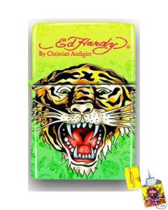 Ed Hardy Tattoo Butane Torch Flame Lighter Yellow Tiger  