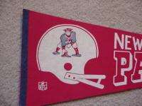   New England Patriots OLD LOGO Helmet pennant   UNSOLD and UNUSED