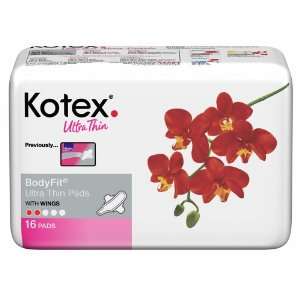  Kotex BodyFit Ultra Thin Pads with Wings , 16 pads Health 