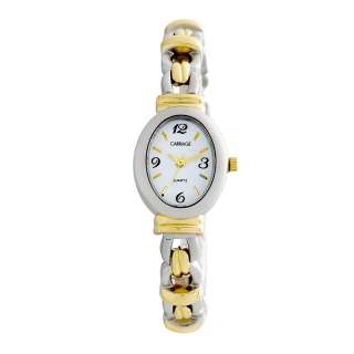 Timex Carriage Ladies Watch Qa Pearl Bi Metal/Silver Bracelet C3A051 