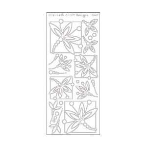 Elizabeth Craft Designs Fantasy Flowers Peel Off Stickers 4X9 Sheet 