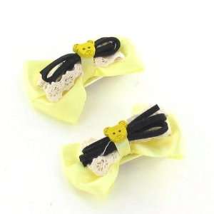   Teenager Bow Shaped with Cartoon Bear hair Clip (6139 1) Toys & Games