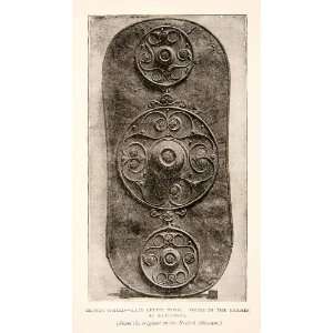 1893 Print Celtic Bronze Shield Thames River England Battersea Metal 