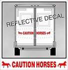 CAUTION HORSES REFLECTIVE decal for SADDLEBRED GAITED horse trailer in 
