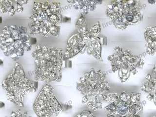 wholesale lots jewellery store10 silver tone clear crystal & metal 