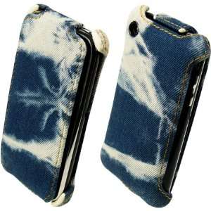  iPhone 3G 3GS Denim Armor Case by Opt   White and Blue 