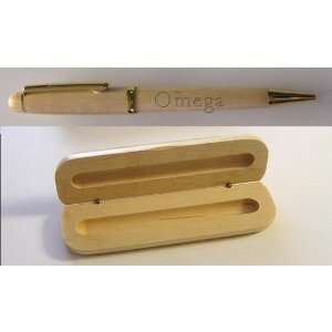  Maple pen in Box with engraved name Omega