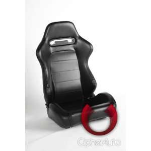  CPA1013 Black PVC Vinyl Racing Seats: Automotive
