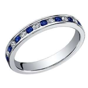  Benchmark Ladies Sapphire Eternity Ring with Diamonds 3/10 