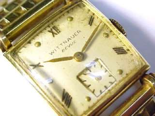 Wittnauer ~ Vintage 14KT Solid Gold Mens Wristwatch; 17 Jewels  
