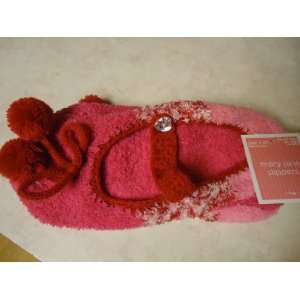    Pink tones Micro soft Mary Jane Slipper Socks 