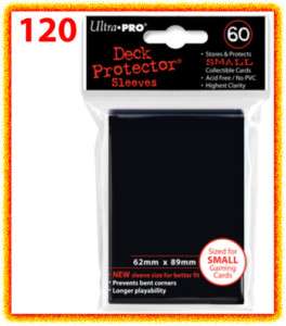 120 Ultra Pro DECK PROTECTOR BLACK Card Sleeves YuGiOh 074427826802 