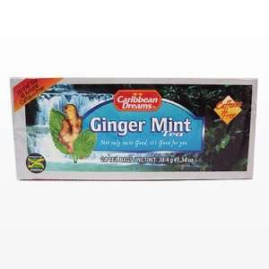 Caribbean Dreams Ginger Mint Tea, 24 tea bags  Grocery 