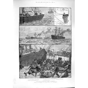  1887 SHIPS CRASH CELTIC BRITANNIC BRITISH QUEEN MARENGO 
