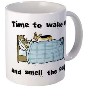  Wake Up Smell The Corgi Humor Mug by  Kitchen 