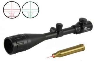 7MM Remington Mag 6 24x50AOE Rifle Scope + Red Laser Bore Sight  