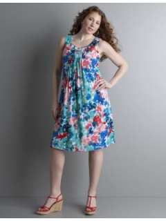LANE BRYANT   Pleated floral dress customer reviews   product reviews 