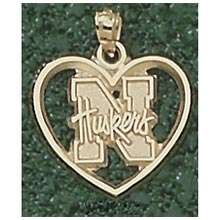 Anderson Jewelry Nebraska Cornhuskers Huskers Heart Gold Charm 