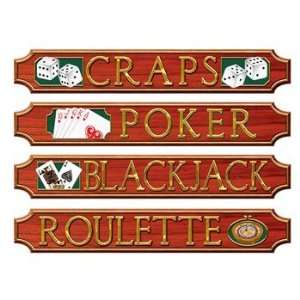  Casino Sign Wall Plaques Party Accessory (1 count): Baby