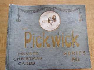 ANTIQUE 1911 PICKWICK Christmas Greetings Card SALESMAN SAMPLE Book 