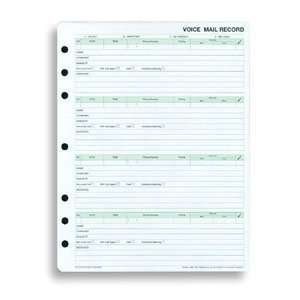  Day Timer Folio Voice Mail Record Sheets, 90732 Office 