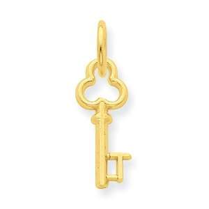  14k Gold T Key Charm Jewelry