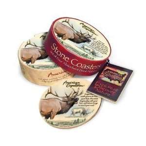  Elk Stone Coaster Set by American Expedition Sports 