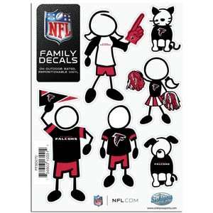  Atlanta Falcons 5in x 7in Family Car Decal Sheet 