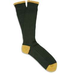 richard james striped merino wool blend socks $ 36 corgi ribbed chunky 