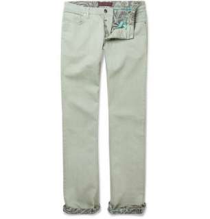    Trousers  Casual trousers  Slim Cut Cotton Blend Jeans