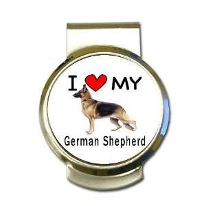  I Love My German Shepherd Money Clip