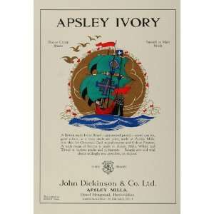   Apsley Mills Sailing Ship Gold   Original Print  Home