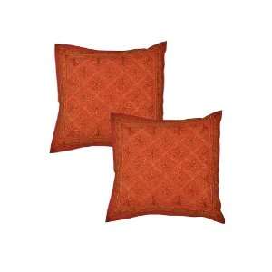  Rajasthani Hand Art Embroidery Work Cotton Cushion Cover 