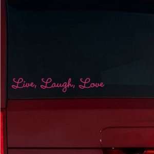  Live, Laugh, Love Window Decal (Pink) Automotive