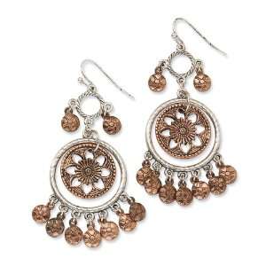    tone & Copper tone Hoop Chandelier Earrings: 1928 Jewelry: Jewelry
