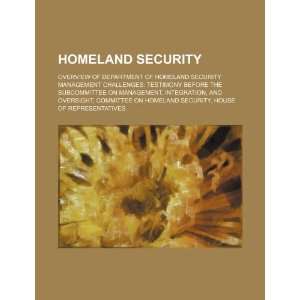  security overview of Department of Homeland Security management 