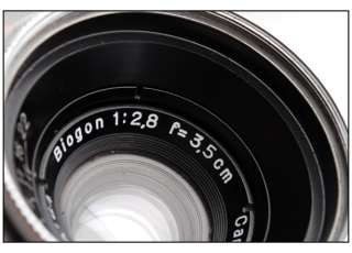 Contax RF Carl Zeiss Biogon 35mm f/2.8 +Hood 3.5cm/F2.8  