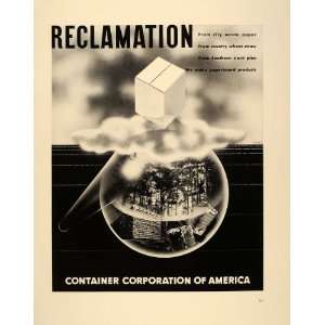   Ad Container Corporation Reclamation Toni Zepf CCA   Original Print Ad