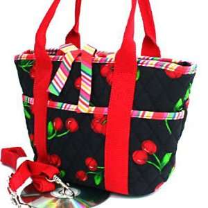    Cherry / Cherries Boutique Quilted Handbag / Purse 