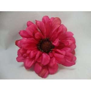  NEW Dark Pink Zinnia Hair Flower Clip, Limited. Beauty