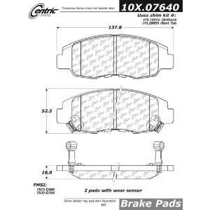  Centric Parts, 102.07640, CTek Brake Pads Automotive