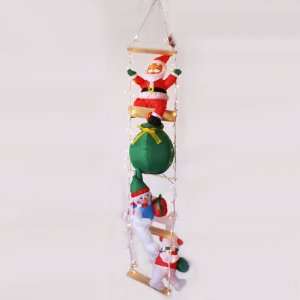   Inflatible Santa and Snowman Ladder Outdoor Decoration
