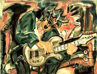 JACQUELINE DITT   Leadguitar 1995 Gemälde Gitarre Bilder Bild art 