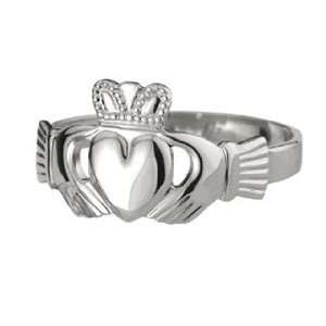   Puffed Heart Ladies Extra Heavy Claddagh Ring   Size 4   Made in