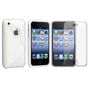 Soft White S Shape TPU Rubber Skin Case compatible with Apple® iPhone 