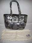 Coach Mia Inlaid C TOTE BAG Grey Leather ITEM NO. 15748 BRAND NEW WITH 