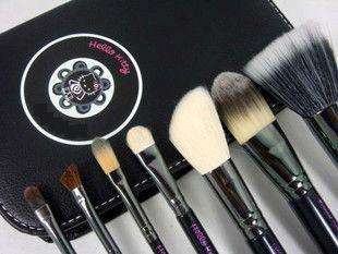 pcs Hello Kitty Makeup Soft Brushes Faux Leather Set Kit Case  