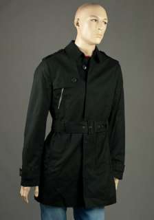 Ben Sherman Cooper Trench Coat Mantel, Gr. M, Männer, schwarz  