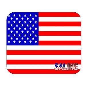 US Flag   Saline, Michigan (MI) Mouse Pad 