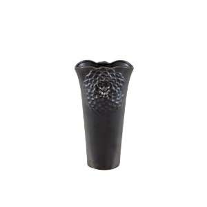  UTC 70811 Small Bronze Ceramic Vase with Embedded Flower 
